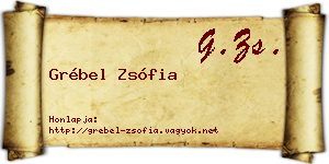 Grébel Zsófia névjegykártya