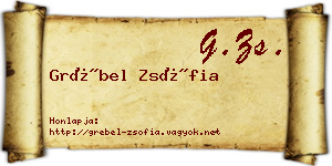 Grébel Zsófia névjegykártya